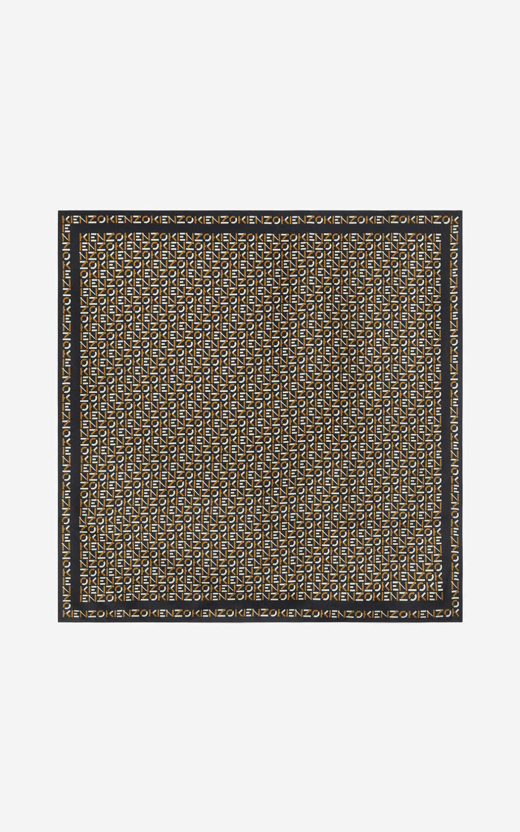 Kenzo monogrammed silk Bandana Tørklæde Herre - Sort DK-060031